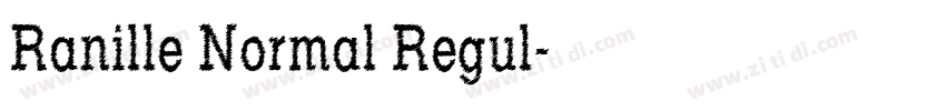 Ranille Normal Regul字体转换